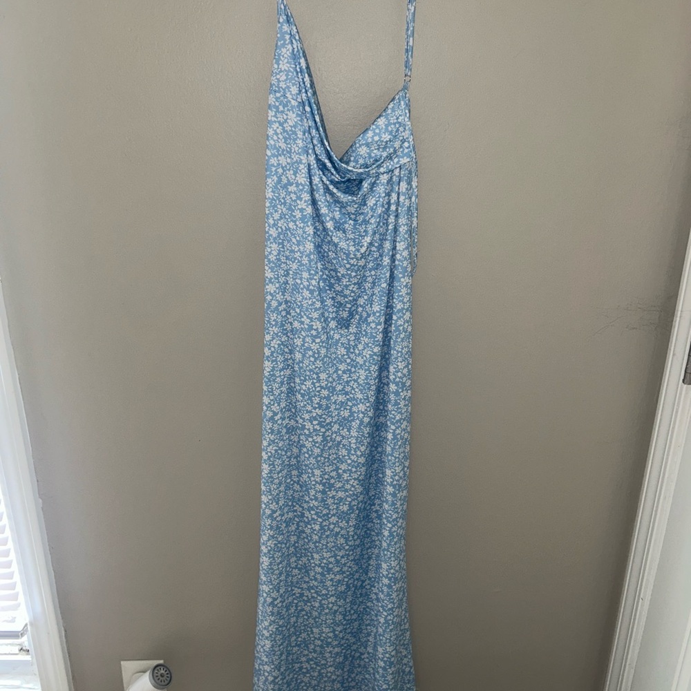 SHEIN Light Blue Floral Maxi Dress
